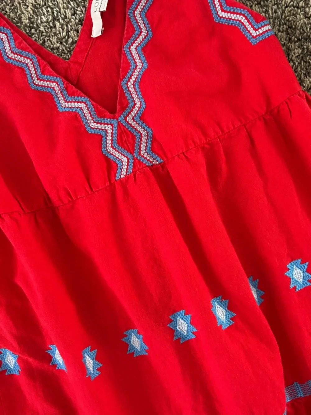 Loft Linen Blend Boho Tiered Dress